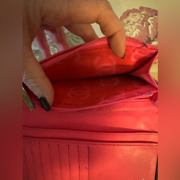 CHANEL Cambon Line Lambskin Long Bifold Wallet black/pink - Picture 11 of 12